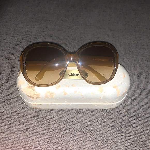Chloe Accessories - Golden, two toned sunglasses